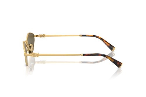 MIU MIU MU 56ZS - 5AK09Z - 56 Lunettes de soleil Or, Havane Angulaire