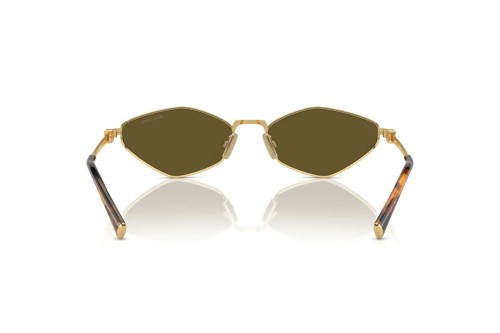MIU MIU MU 56ZS - 5AK09Z - 56 Lunettes de soleil Or, Havane Angulaire