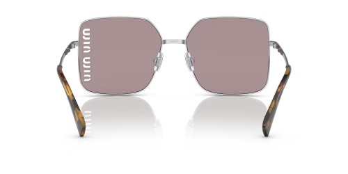 MIU MIU MU 51YS - 1BC03V - 60 Lunettes de soleil Argent, Havane Angulaire