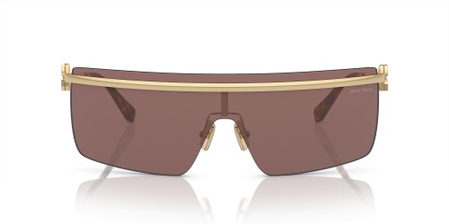 MIU MIU MU 50ZS - ZVN70D Lunettes de soleil Or, Havane Bouclier