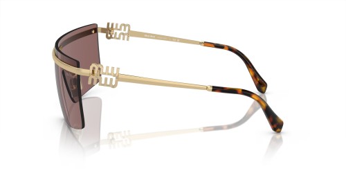 MIU MIU MU 50ZS - ZVN70D Lunettes de soleil Or, Havane Bouclier