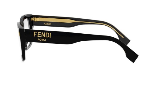 Fendi FE50094F - 001 - 52 Cadres optiques Noir Angulaire