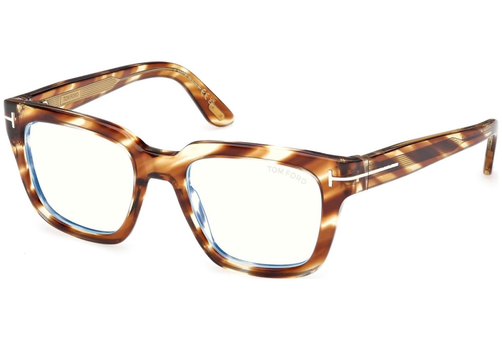 Tom Ford TF6027-B ICON COLLECTION - 055 - 52 - AVEC DES VERRES À FILTRE ANTI LUMIÈRE BLEU-VIOLET Cadres optiques Havanna Square