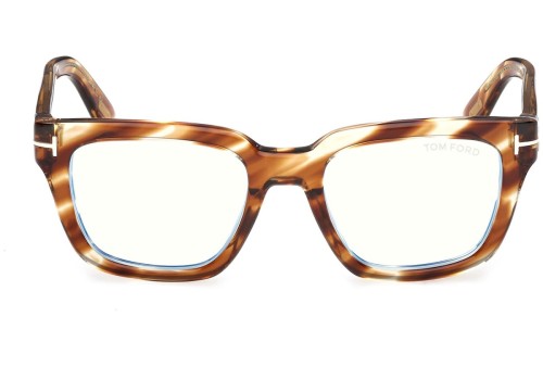Tom Ford TF6027-B ICON COLLECTION - 055 - 52 - AVEC DES VERRES À FILTRE ANTI LUMIÈRE BLEU-VIOLET Cadres optiques Havanna Square