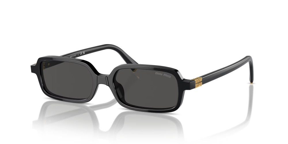 MIU MIU MU 11ZS - 16K5S0 - 51 Lunettes de soleil Noir Angulaire