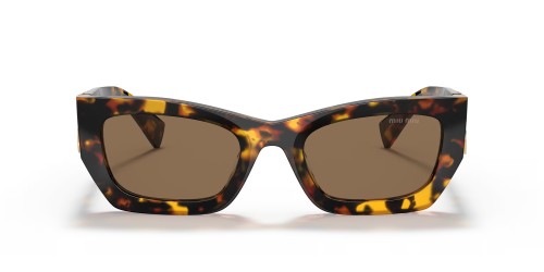 MIU MIU MU 09WS - VAU06B - 53 Lunettes de soleil Havane Angulaire