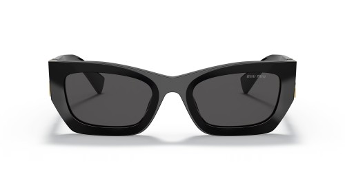 MIU MIU MU 09WS - 1AB5S0 - 53 Lunettes de soleil Noir, Or Angulaire