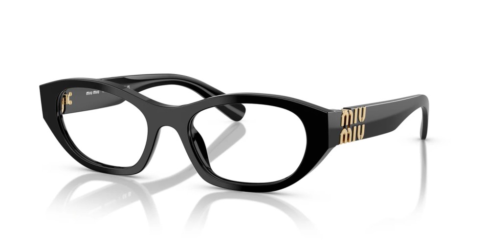 MIU MIU MU 03WV - ​16K1O1 - ​53 Cadres optiques Noir Ovale