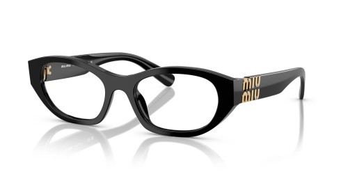 MIU MIU MU 03WV - ​16K1O1 - ​53 Cadres optiques Noir Ovale